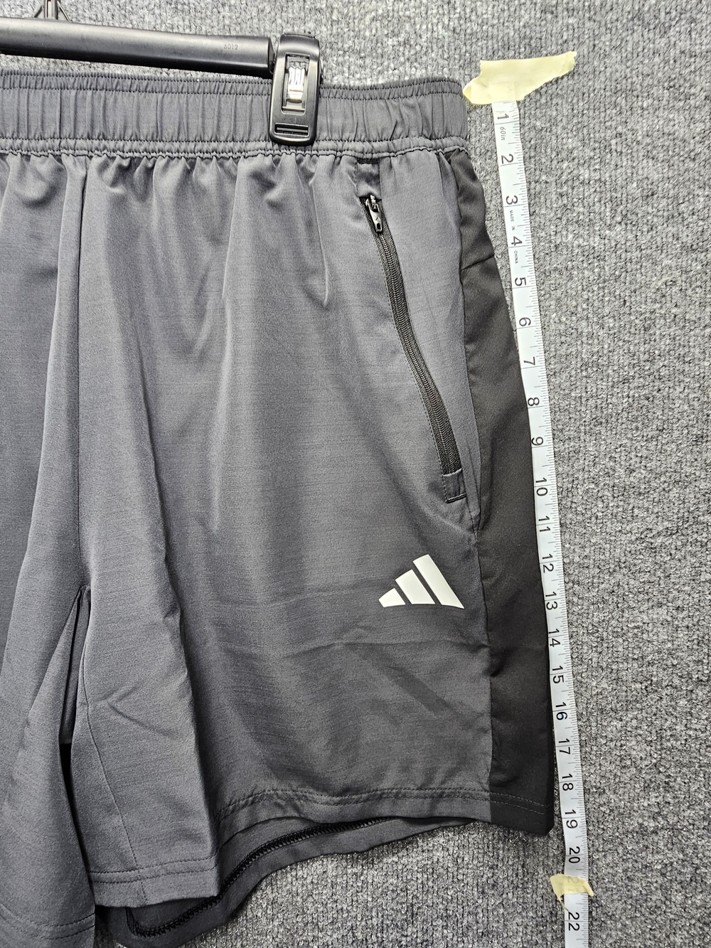Adidas Men’s Black Athletic Shorts with Zip Pocket